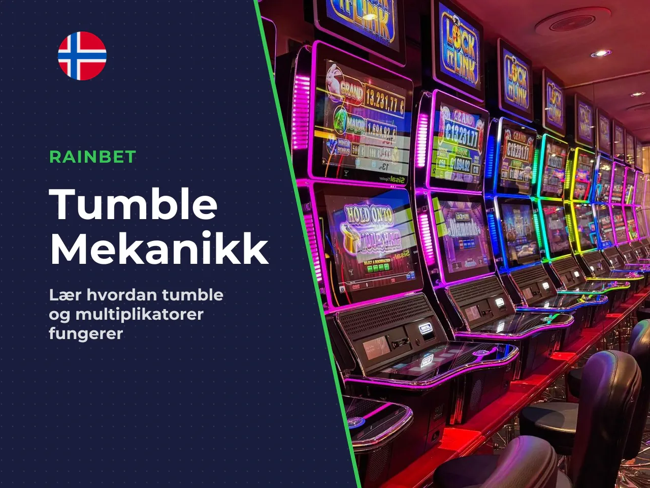 Tumble og multiplier spots i spillflyten