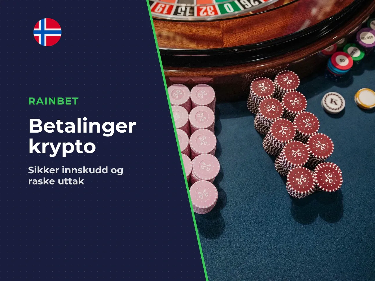 Betaling, krypto og uttak for norske