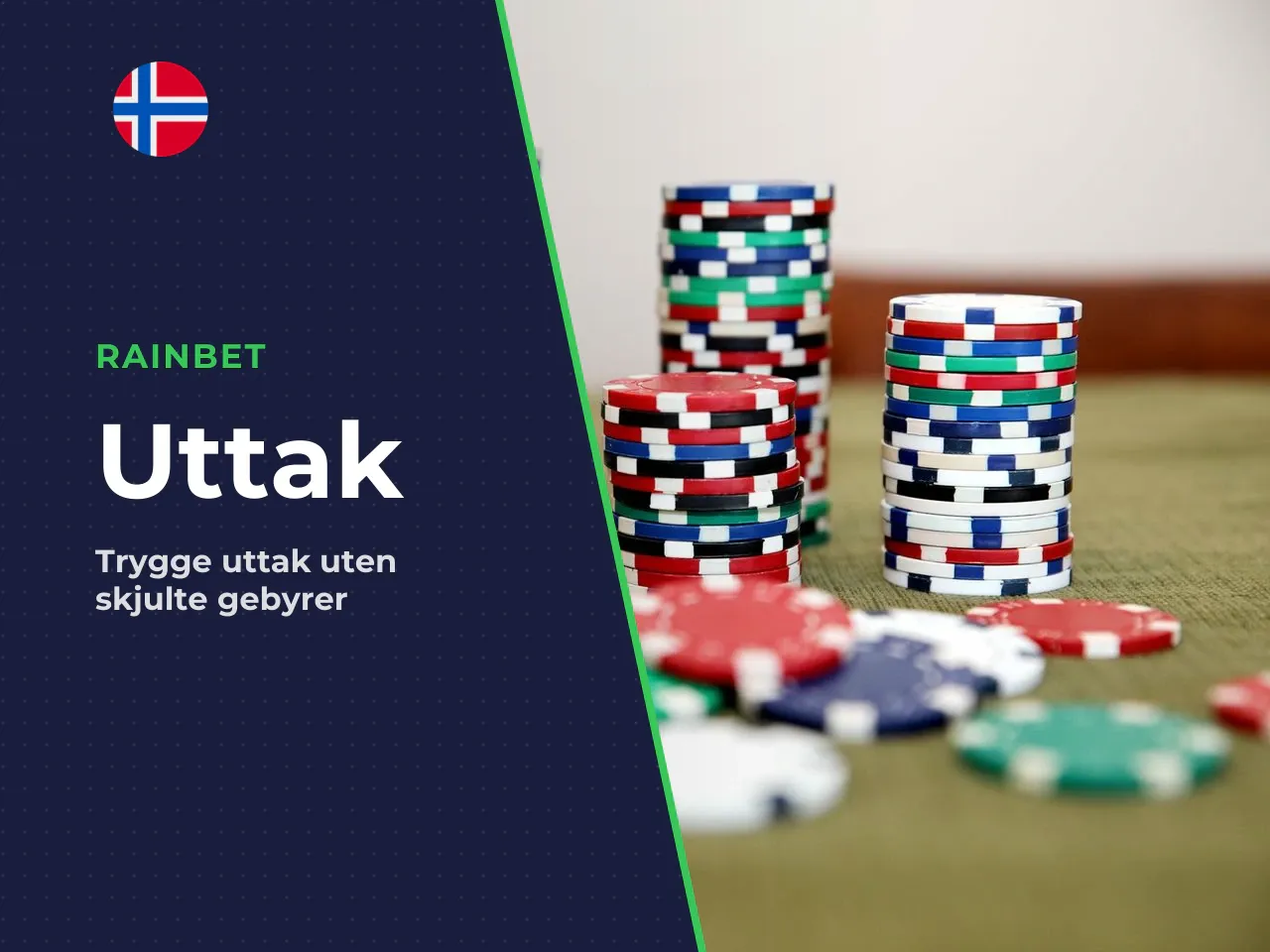 Rainbet tar ikke gebyrer for uttak