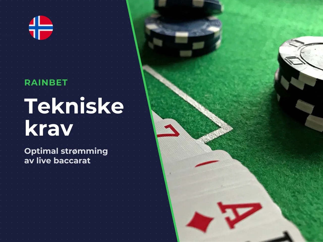 Tekniske krav for live baccarat på